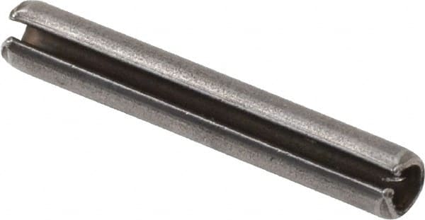 Value Collection - 2.5mm Diam x 16mm Long Slotted Spring Pin - Grade 1070-1080 Steel, Plain Finish - Benchmark Tooling