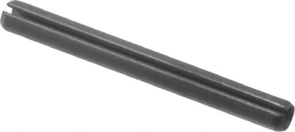 Value Collection - 3mm Diam x 30mm Long Slotted Spring Pin - Grade 1070-1080 Steel, Plain Finish - Benchmark Tooling