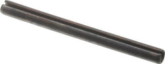 Value Collection - 3mm Diam x 35mm Long Slotted Spring Pin - Grade 1070-1080 Steel, Plain Finish - Benchmark Tooling