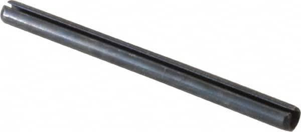 Value Collection - 3mm Diam x 40mm Long Slotted Spring Pin - Grade 1070-1080 Steel, Plain Finish - Benchmark Tooling