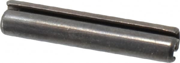 Value Collection - 3.5mm Diam x 26mm Long Slotted Spring Pin - Grade 1070-1080 Steel, Plain Finish - Benchmark Tooling