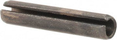 Value Collection - 4mm Diam x 20mm Long Slotted Spring Pin - Grade 1070-1080 Steel, Plain Finish - Benchmark Tooling