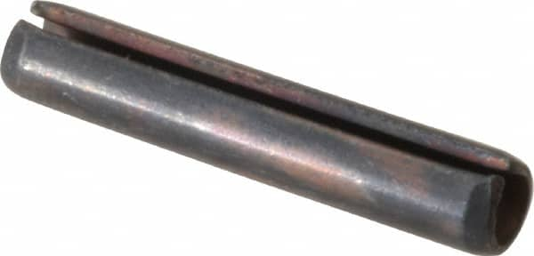 Value Collection - 4mm Diam x 22mm Long Slotted Spring Pin - Grade 1070-1080 Steel, Plain Finish - Benchmark Tooling