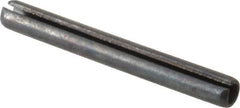 Value Collection - 4mm Diam x 35mm Long Slotted Spring Pin - Grade 1070-1080 Steel, Plain Finish - Benchmark Tooling