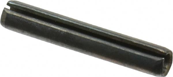 Value Collection - 5mm Diam x 30mm Long Slotted Spring Pin - Grade 1070-1080 Steel, Plain Finish - Benchmark Tooling