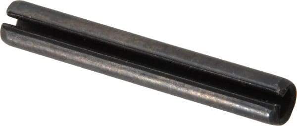 Value Collection - 6mm Diam x 40mm Long Slotted Spring Pin - Grade 1070-1080 Steel, Plain Finish - Benchmark Tooling