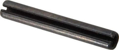 Value Collection - 6mm Diam x 40mm Long Slotted Spring Pin - Grade 1070-1080 Steel, Plain Finish - Benchmark Tooling