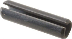 Value Collection - 8mm Diam x 30mm Long Slotted Spring Pin - Grade 1070-1080 Steel, Plain Finish - Benchmark Tooling