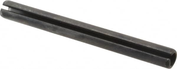 Value Collection - 8mm Diam x 80mm Long Slotted Spring Pin - Grade 1070-1080 Steel, Plain Finish - Benchmark Tooling