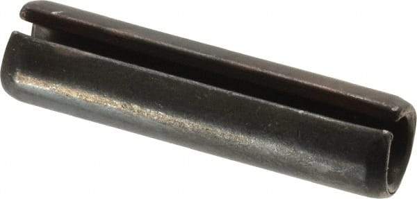 Value Collection - 10mm Diam x 40mm Long Slotted Spring Pin - Grade 1070-1080 Steel, Plain Finish - Benchmark Tooling