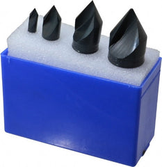 M.A. Ford - 4 Piece, 1/4 to 1" Head Diam, 60° Included Angle, Single End Countersink Set - Benchmark Tooling