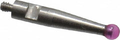 SPI - 2mm Ball Diam, Ruby, Ball Test Indicator Contact Point - 1/2" Contact Point Length, Use with Brown & Sharpe Test Indicators - Benchmark Tooling