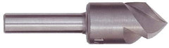 M.A. Ford - 2" Head Diam, 3/4" Shank Diam, 3 Flute 60° High Speed Steel Countersink - Bright Finish, 4-1/4" OAL, 0.6" Nose Diam, Single End, Straight Shank, Right Hand Cut - Benchmark Tooling