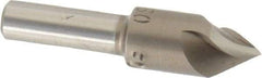 M.A. Ford - 3/8" Head Diam, 1/4" Shank Diam, 3 Flute 60° High Speed Steel Countersink - Bright Finish, 1-5/8" OAL, 0.11" Nose Diam, Single End, Straight Shank, Right Hand Cut - Benchmark Tooling