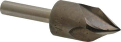 M.A. Ford - 5/8" Head Diam, 1/4" Shank Diam, 3 Flute 60° High Speed Steel Countersink - Bright Finish, 2-1/4" OAL, 0.19" Nose Diam, Single End, Straight Shank, Right Hand Cut - Benchmark Tooling