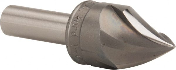 M.A. Ford - 1" Head Diam, 1/2" Shank Diam, 3 Flute 60° High Speed Steel Countersink - Benchmark Tooling