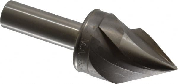 M.A. Ford - 1-1/8" Head Diam, 1/2" Shank Diam, 3 Flute 60° High Speed Steel Countersink - Benchmark Tooling