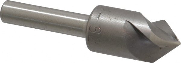 M.A. Ford - 1/2" Head Diam, 1/4" Shank Diam, 3 Flute 82° High Speed Steel Countersink - Benchmark Tooling