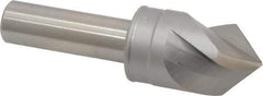 M.A. Ford - 7/8" Head Diam, 1/2" Shank Diam, 3 Flute 90° High Speed Steel Countersink - Bright Finish, 3" OAL, 0.26" Nose Diam, Single End, Straight Shank, Right Hand Cut - Benchmark Tooling