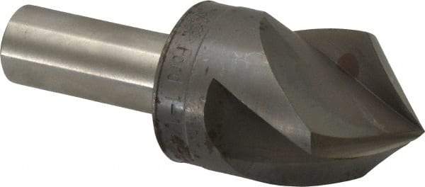 M.A. Ford - 1-1/8" Head Diam, 1/2" Shank Diam, 3 Flute 90° High Speed Steel Countersink - Bright Finish, 3-1/4" OAL, 0.34" Nose Diam, Single End, Straight Shank, Right Hand Cut - Benchmark Tooling