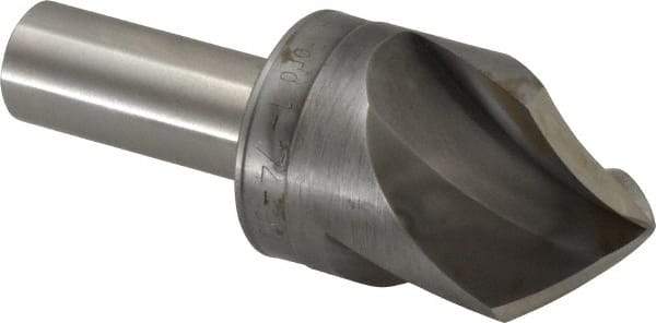 M.A. Ford - 1-1/4" Head Diam, 5/8" Shank Diam, 3 Flute 90° High Speed Steel Countersink - Bright Finish, 3-1/2" OAL, 0.38" Nose Diam, Single End, Straight Shank, Right Hand Cut - Benchmark Tooling