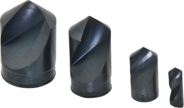 M.A. Ford - 4 Piece, 1/4 to 1" Head Diam, 100° Included Angle, Single End Countersink Set - Benchmark Tooling