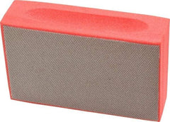 3M - Very Fine Grade, 74 Grit, Diamond Hand Pad - Red, 2-1/4" Wide x 3-3/4" Long, Coated - Benchmark Tooling
