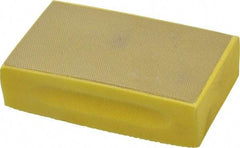 3M - Extra Fine Grade, 40 Grit, Diamond Hand Pad - Yellow, 2-1/4" Wide x 3-3/4" Long, Coated - Benchmark Tooling