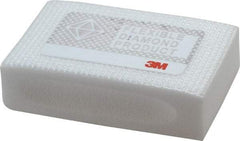 3M - Extra Fine Grade, 20 Grit, Diamond Hand Pad - White, 2-1/4" Wide x 3-3/4" Long, Coated - Benchmark Tooling