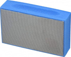 3M - Super Fine Grade, 10 Grit, Diamond Hand Pad - Blue, 2-1/4" Wide x 3-3/4" Long, Coated - Benchmark Tooling