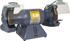 Baldor - 7" Wheel Diam x 1" Wheel Width, 1/2 hp Grinder - 5/8" Arbor Hole Diam, 1 Phase, 3,600 Max RPM, 115 Volts - Benchmark Tooling