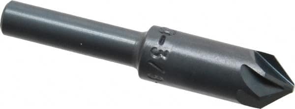 M.A. Ford - 3/8" Head Diam, 1/4" Shank Diam, 6 Flute 82° High Speed Steel Countersink - Benchmark Tooling