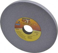 Norton - 7" Diam x 1-1/4" Hole x 1/2" Thick, L Hardness, 80 Grit Surface Grinding Wheel - Aluminum Oxide, Type 1, Medium Grade, 3,600 Max RPM, Vitrified Bond, No Recess - Benchmark Tooling