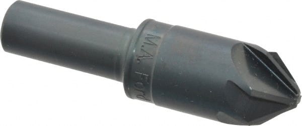 M.A. Ford - 3/4" Head Diam, 1/2" Shank Diam, 6 Flute 82° High Speed Steel Countersink - Benchmark Tooling