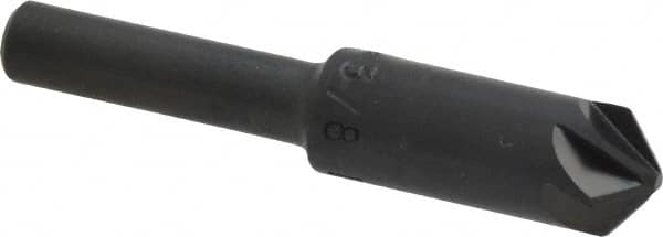 M.A. Ford - 3/8" Head Diam, 1/4" Shank Diam, 6 Flute 100° High Speed Steel Countersink - Benchmark Tooling