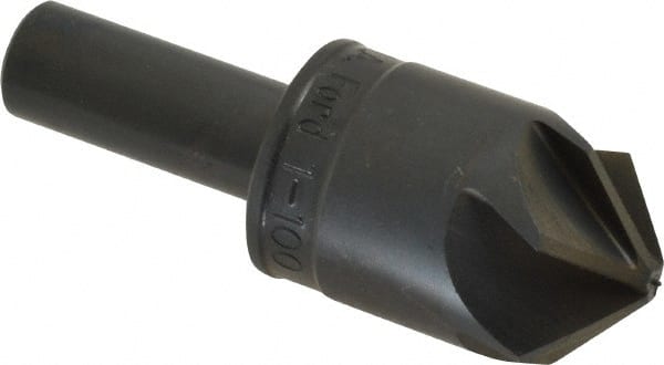 M.A. Ford - 1" Head Diam, 1/2" Shank Diam, 6 Flute 100° High Speed Steel Countersink - Benchmark Tooling