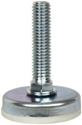 Vlier - 3/8-16 Bolt Thread, Stud Mount Leveling Pad & Mount - 300 Max Lb Capacity, 2" Base Diam - Benchmark Tooling