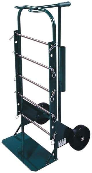 Greenlee - 300 Lb Capacity, 22-1/2" Wide x 23" Long x 47" High Wire Cart - 5 Slot, 15 Spool, Steel - Benchmark Tooling