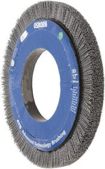 Osborn - 12" OD, 5-1/4" Arbor Hole, Crimped Nylon Wheel Brush - 1" Face Width, 1-1/4" Trim Length, 0.035" Filament Diam, 1,800 RPM - Benchmark Tooling