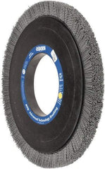 Osborn - 14" OD, 5-1/4" Arbor Hole, Crimped Nylon Wheel Brush - 1" Face Width, 1-1/4" Trim Length, 0.04" Filament Diam, 1,800 RPM - Benchmark Tooling