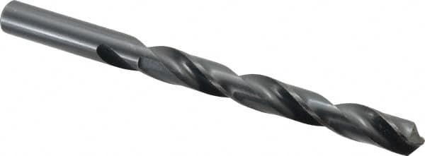 Hertel - 11.3mm 118° High Speed Steel Jobber Drill - Oxide Finish, Right Hand Cut, Spiral Flute, Straight Shank, 143mm OAL, Standard Point - Benchmark Tooling