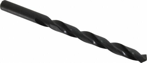 Hertel - 8.2mm 118° High Speed Steel Jobber Drill - Oxide Finish, Right Hand Cut, Spiral Flute, Straight Shank, 117mm OAL, Standard Point - Benchmark Tooling