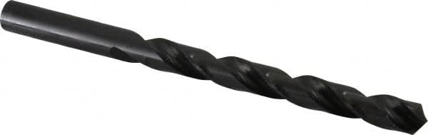 Hertel - 9mm 118° High Speed Steel Jobber Drill - Oxide Finish, Right Hand Cut, Spiral Flute, Straight Shank, 124mm OAL, Standard Point - Benchmark Tooling