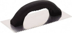 Hyde Tools - Carbon Steel V Margin Trowel - 9-1/4" Long x 4-1/4" Wide, Polypropylene Handle - Benchmark Tooling