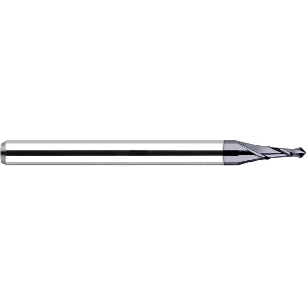 Harvey Tool - 0.055" Body Diam, 120°, 1-1/2" OAL, 2-Flute Solid Carbide Spotting Drill - Exact Industrial Supply