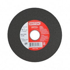 Made in USA - 6" 46 Grit Aluminum Oxide Cutoff Wheel - 1/16" Thick, 5/8" Arbor, 10,186 Max RPM, Use with Circular Saws - Benchmark Tooling