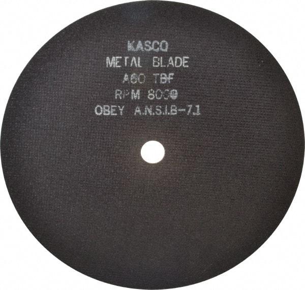 Made in USA - 8" 60 Grit Aluminum Oxide Cutoff Wheel - 1/32" Thick, 5/8" Arbor, 8,000 Max RPM, Use with Stationary Tools - Benchmark Tooling