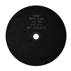 Made in USA - 10" 46 Grit Aluminum Oxide Cutoff Wheel - 1/16" Thick, 5/8" Arbor, 6,500 Max RPM, Use with Chop Saws - Benchmark Tooling