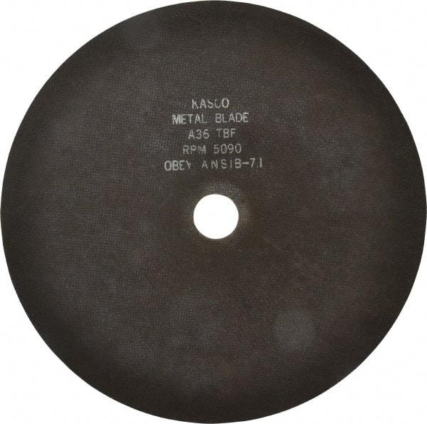 Made in USA - 12" 36 Grit Aluminum Oxide Cutoff Wheel - 1/16" Thick, 1-1/4" Arbor, 5,095 Max RPM, Use with Chop Saws - Benchmark Tooling