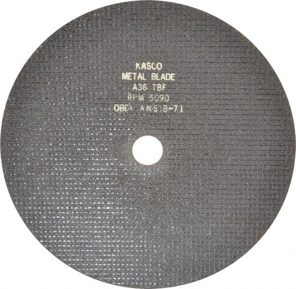 Made in USA - 12" 36 Grit Aluminum Oxide Cutoff Wheel - 3/32" Thick, 1-1/4" Arbor, 5,095 Max RPM, Use with Chop Saws - Benchmark Tooling